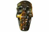Polished Tiger's Eye Skull - Crystal Skull #111813-1